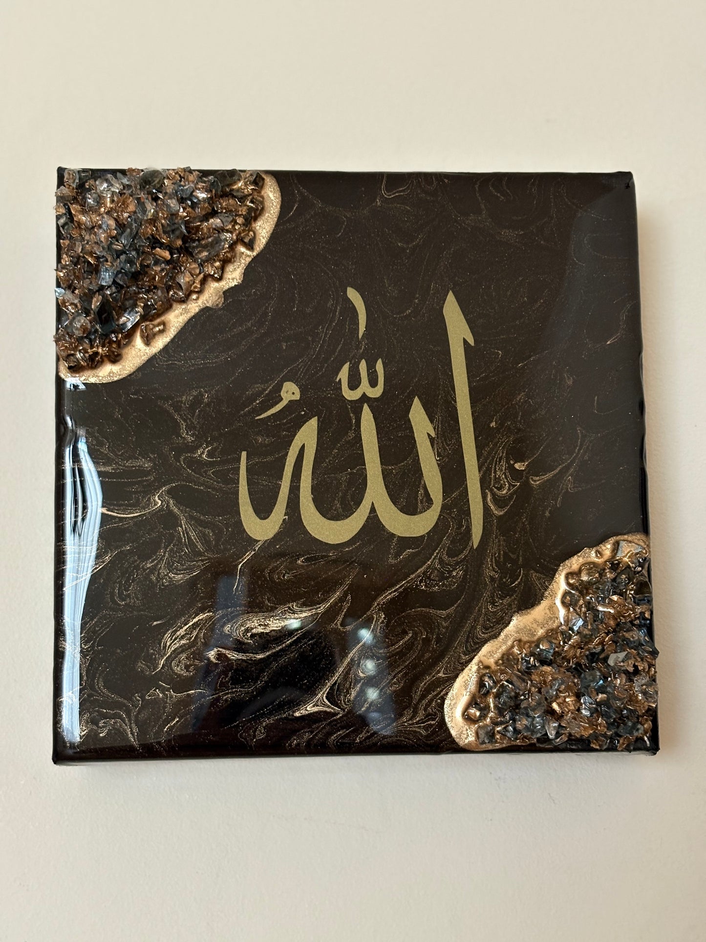 islamic canvas with resin art