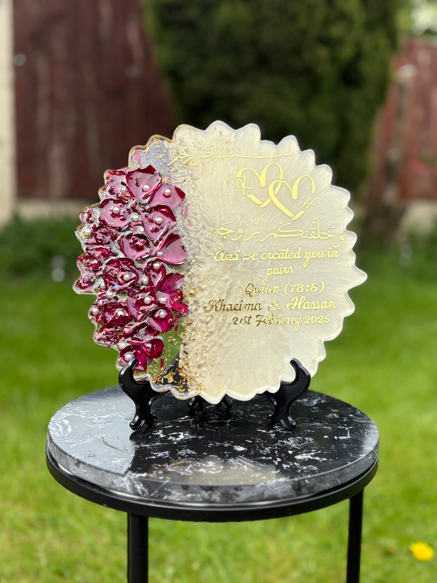 umrah/hajj/wedding/engagement/Graduation Plaque