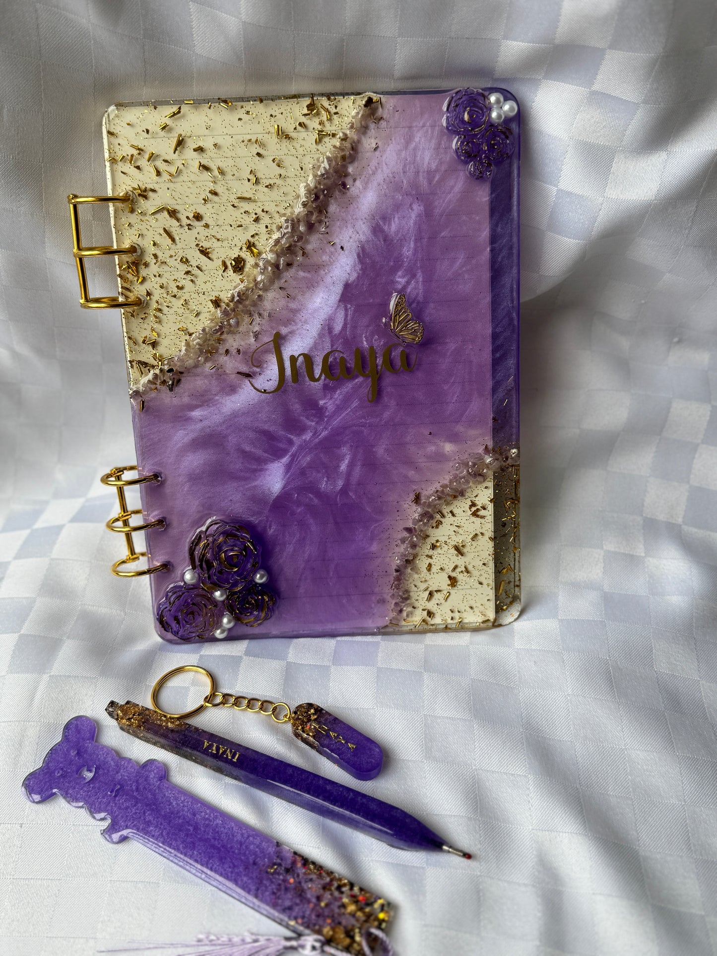 RESIN NOTEBOOK COVER & set