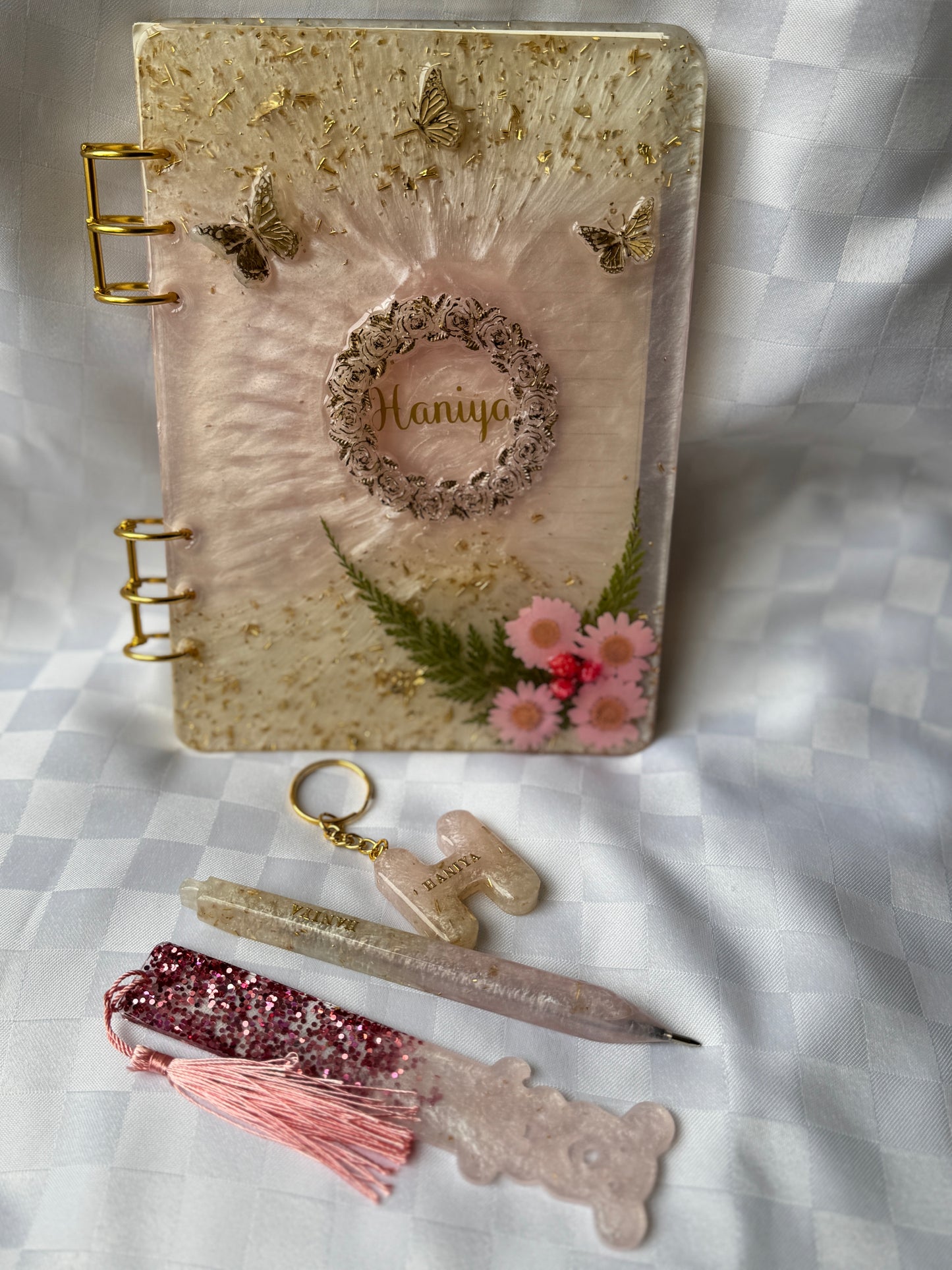 RESIN NOTEBOOK COVER & set